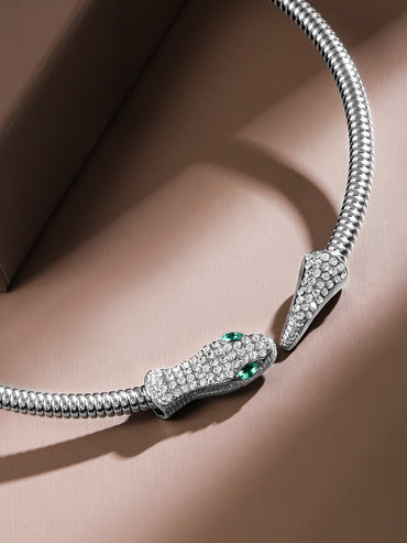 Brilliantly Fierce Snake Motif Choker