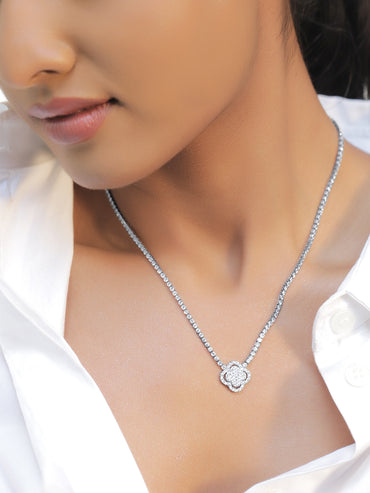 Dainty American Diamond Zirconia Pendant