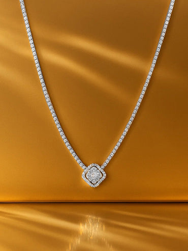 Dainty American Diamond Zirconia Pendant