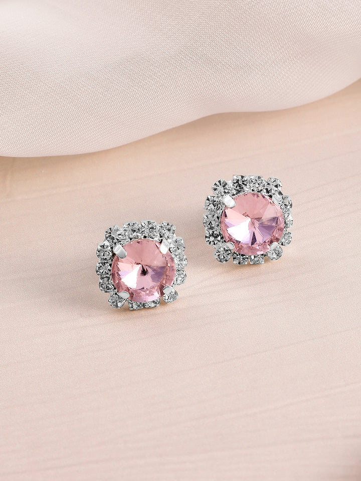 Pink Studded American Diamond Zirconia Choker Set