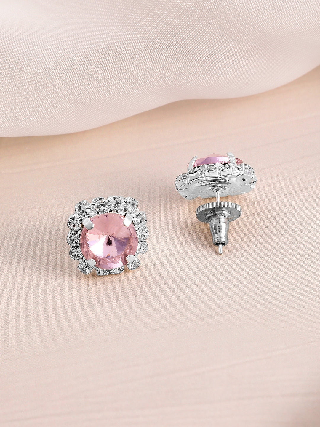 Pink Studded American Diamond Zirconia Choker Set