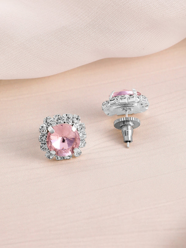 Pink Studded American Diamond Zirconia Choker Set