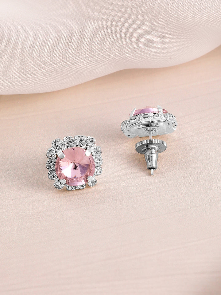 Pink Studded American Diamond Zirconia Choker Set