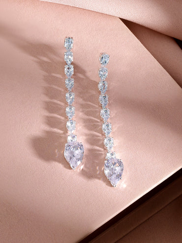 Teardrop American Diamond Zirconia Necklace Set