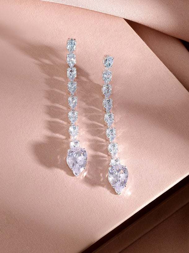 Teardrop American Diamond Zirconia Necklace Set