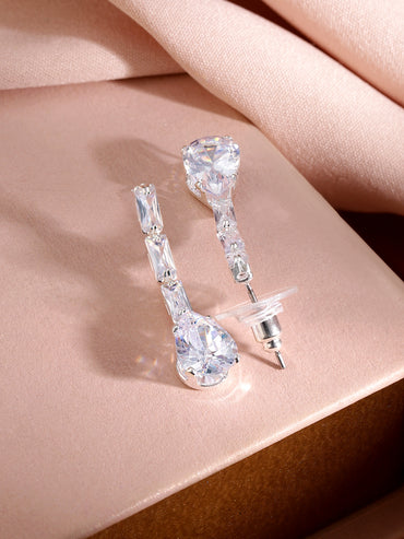 Crystal Layered Drop Necklace Set