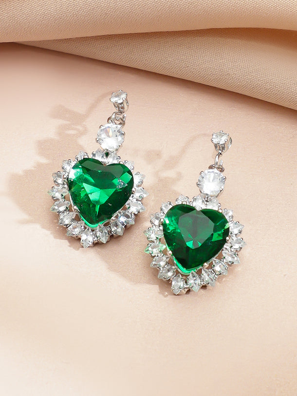 Wings of Freedom Green Crystal Necklace Set