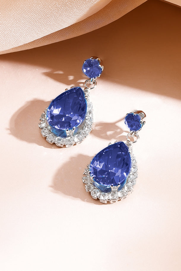 Blue Frost American Diamond Zirconia Necklace Set