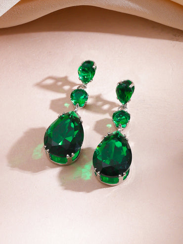 Emerald Drops Necklace Set