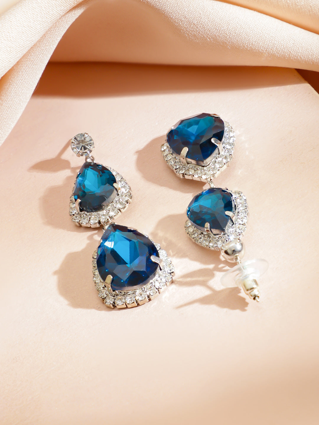 Royal Peacock Blue Zirconia Necklace Set