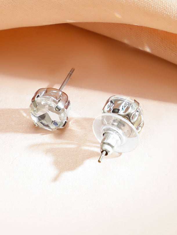 Minimal Pearl American Diamond Zirconia Necklace Set