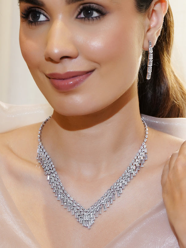 Multi Crystal Necklace Set