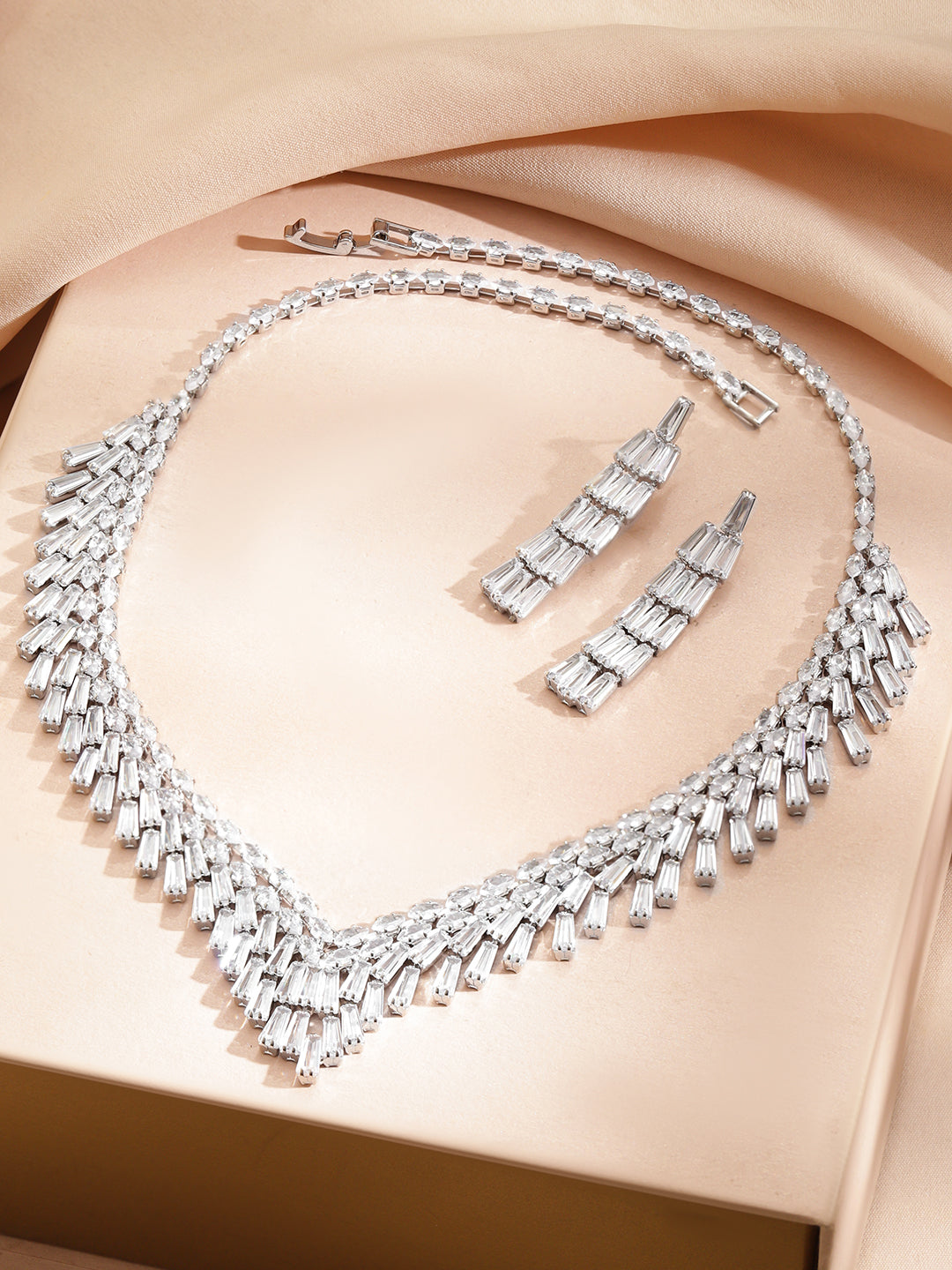 Multi Crystal Necklace Set