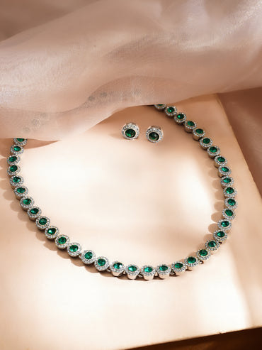 Luxe Emerald Glow Necklace Set