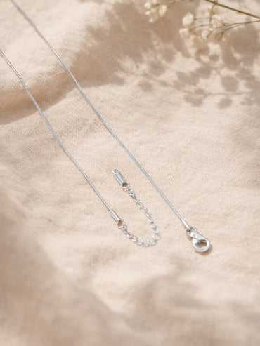 Demi Fine Rhodium Plated Minimal Ball Pendant Snake Chain Necklace | Anti Tarnish