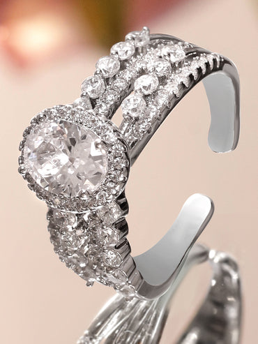 American Diamond Zirconia Studded Ring