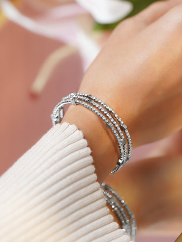 Heart Motif Silver Bracelet