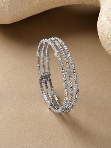 Heart Motif Silver Bracelet