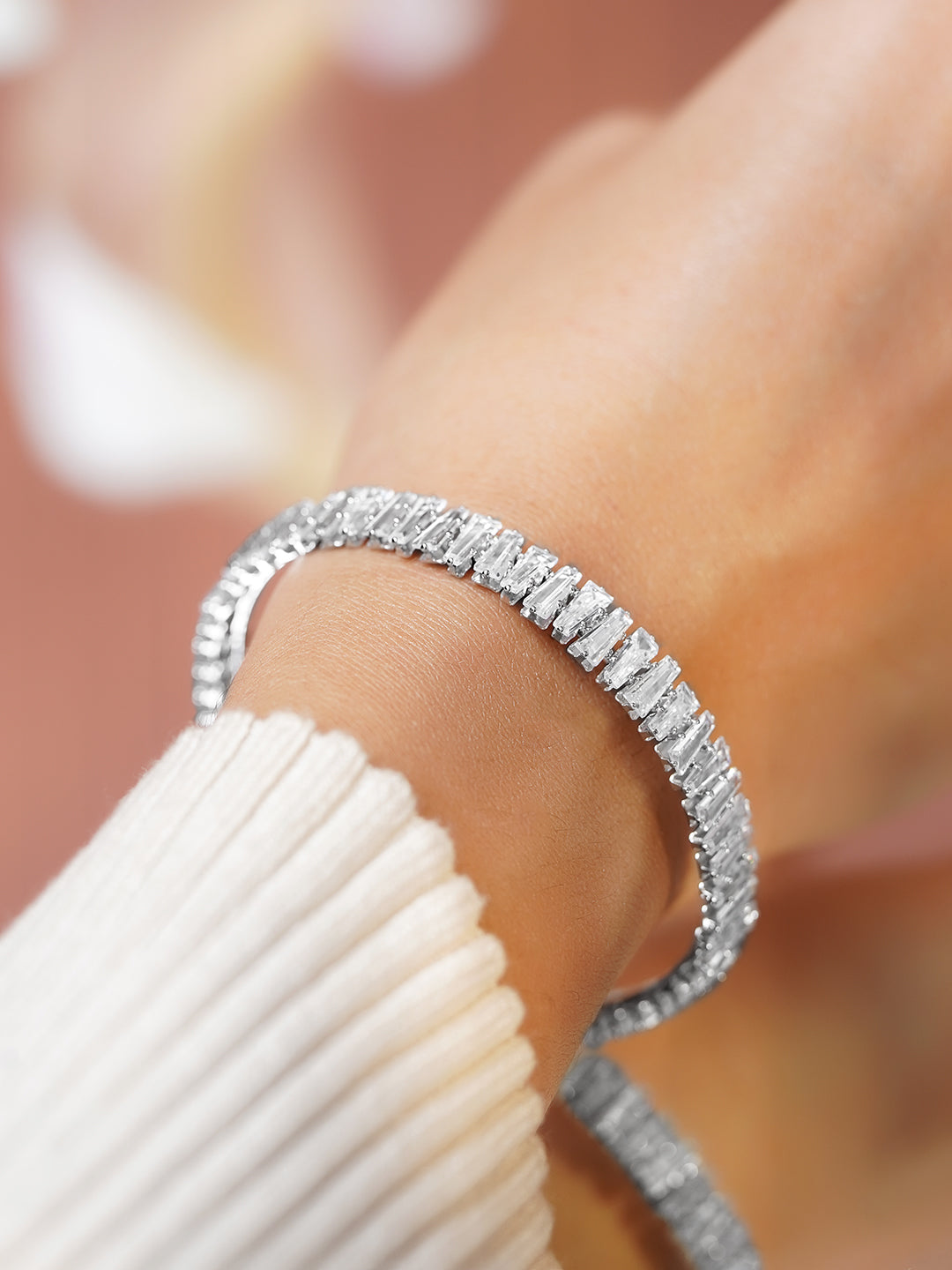 Baguette Crystal Cuff Bracelet