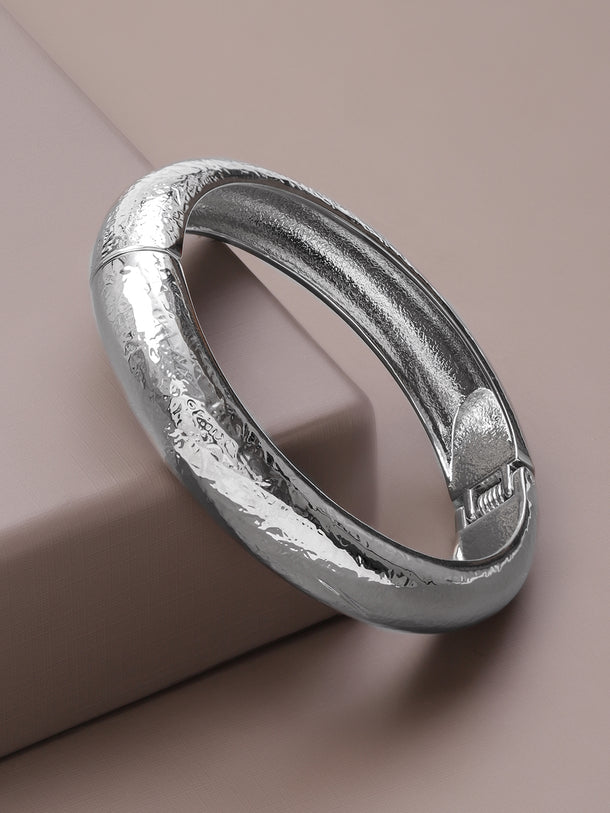 Rubans Silver-Plated Bangle-Style Bracelet