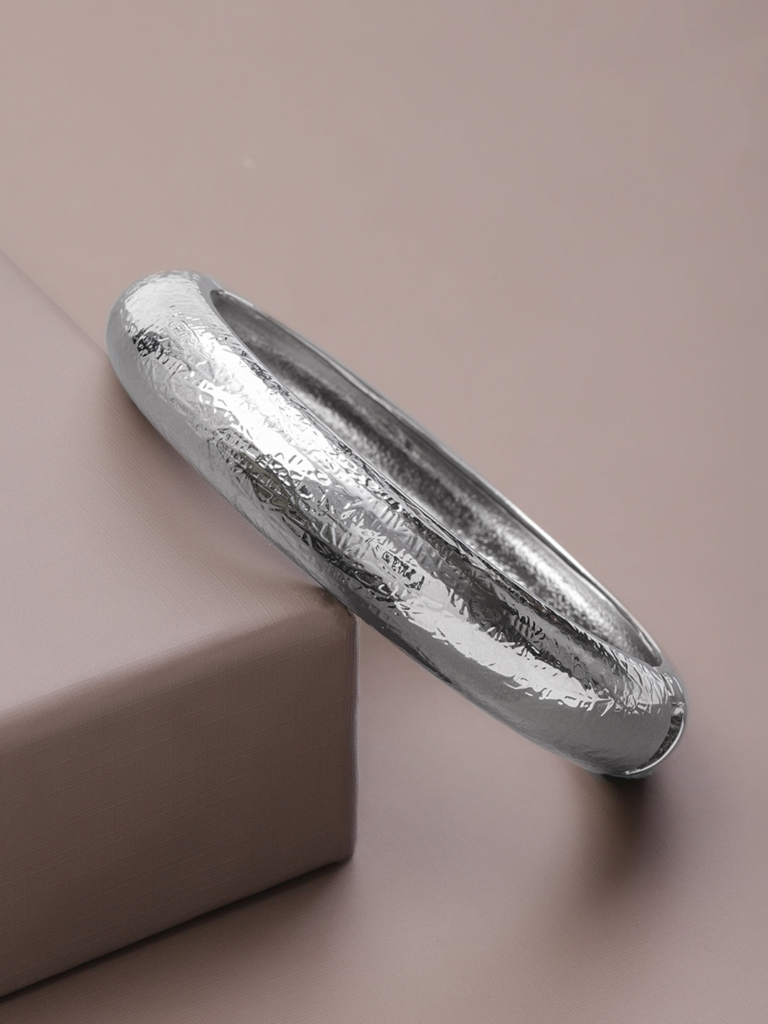 Rubans Silver-Plated Bangle-Style Bracelet