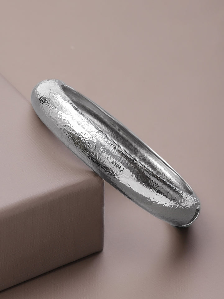 Rubans Silver-Plated Bangle-Style Bracelet