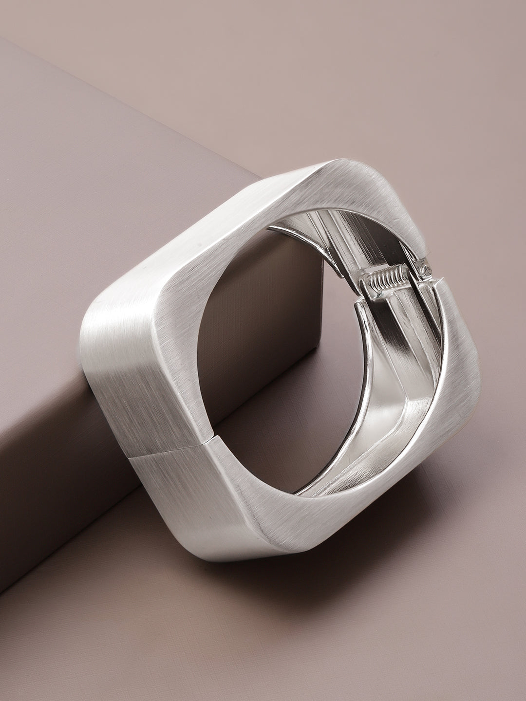 Rubans Rhodium-Plated Bangle-Style Bracelet