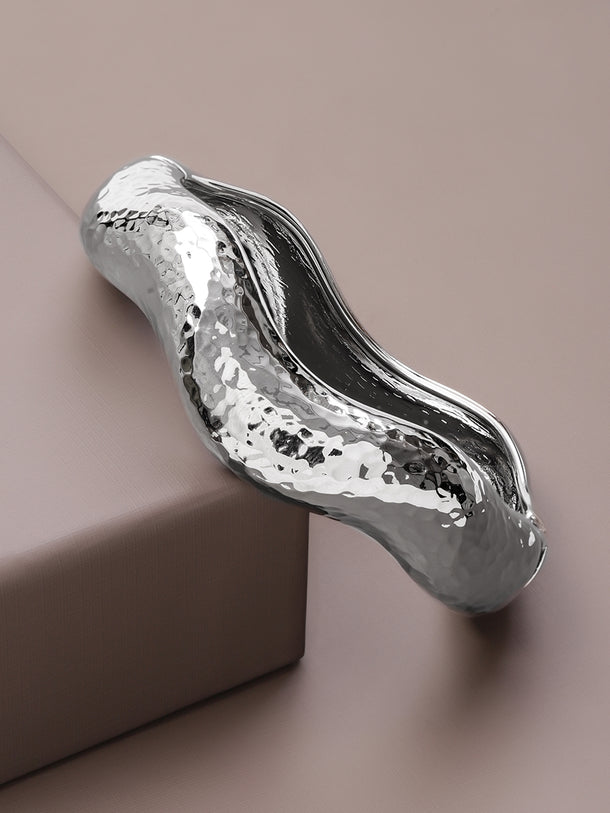 Rubans Voguish Rhodium Plated Bangle Style Bracelet