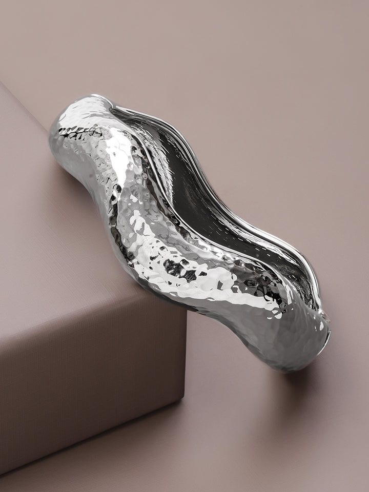 Rubans Voguish Rhodium Plated Bangle Style Bracelet