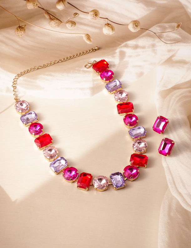 Chunky Crystal Necklace Set