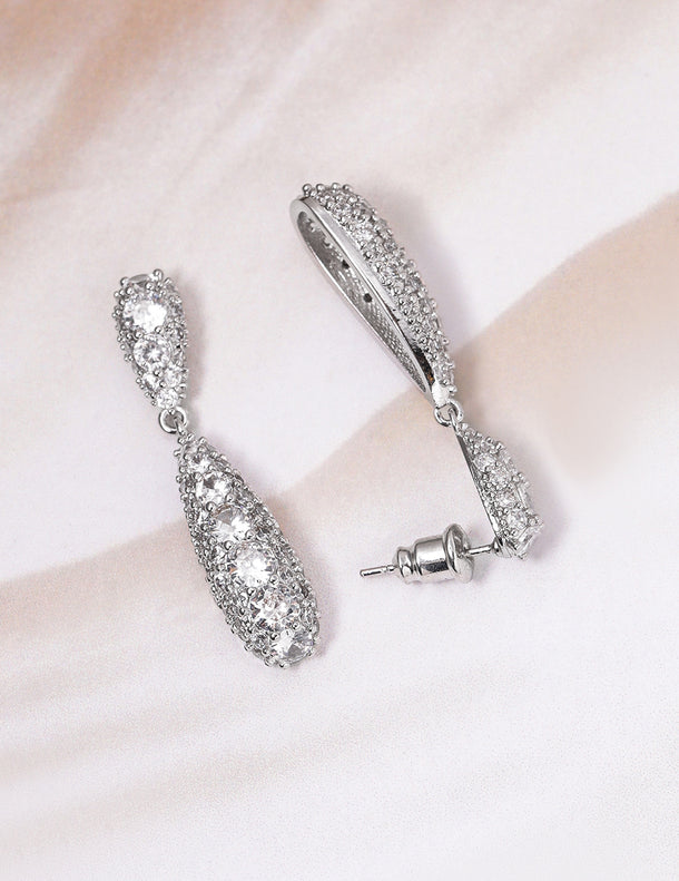 Raindrop Radiance American Diamond Zirconia Studs