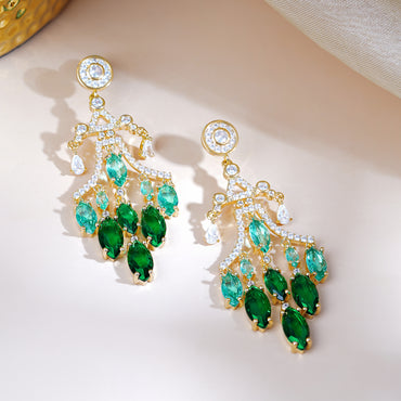 Statement Chandelier American Diamond Zirconia Danglers