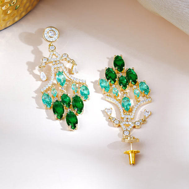 Statement Chandelier American Diamond Zirconia Danglers