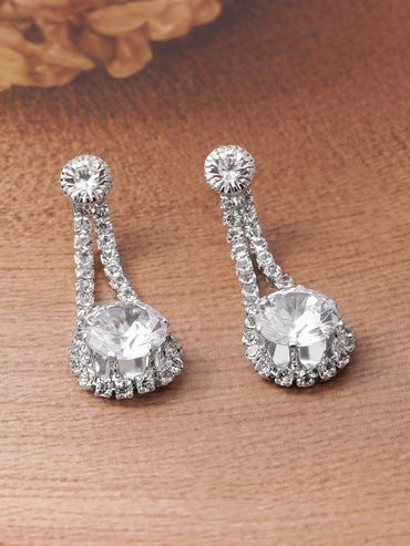 Layered Necklace Set in American Diamond Zirconia