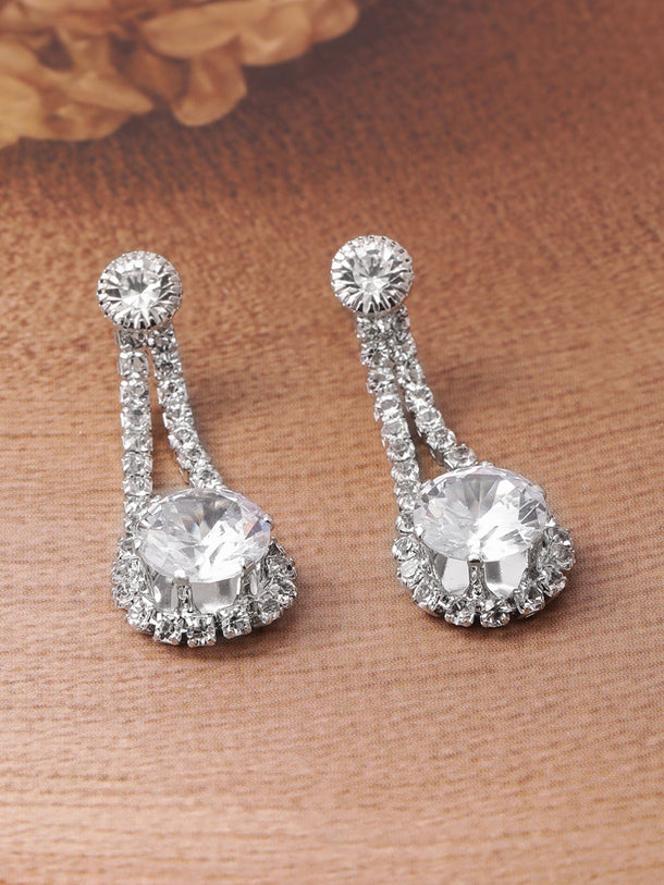Layered Necklace Set in American Diamond Zirconia