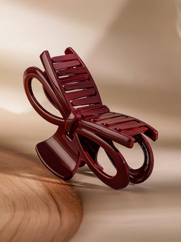 Solid Red Claw Hair Clip