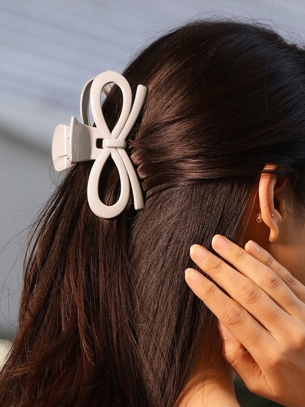 Bow Pattern Solid Hair Claw Clip