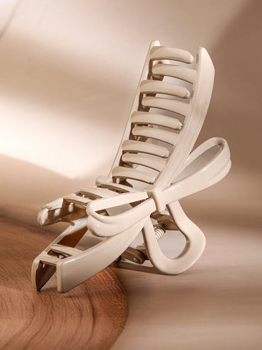 Bow Pattern Solid Hair Claw Clip