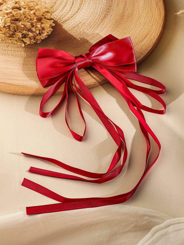 Red Ribbon Hair Tied