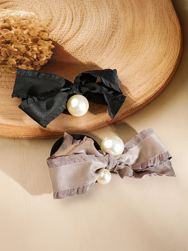 Statement Pearl Bow Hair Accessories