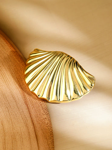 Golden Shell Hair Clip