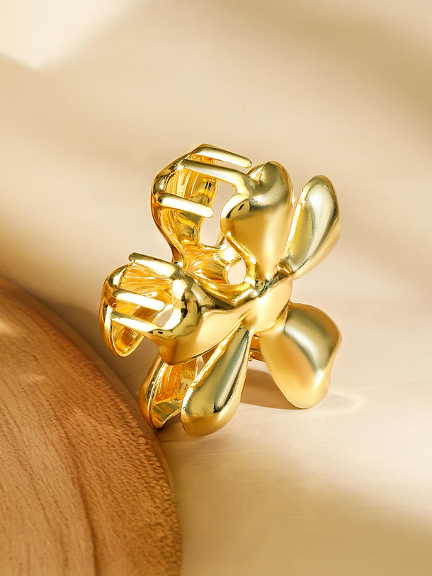 Star Motif & Abstract Gold Hair Clips