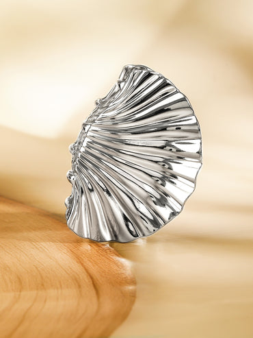 Silver Shell Hair Clip