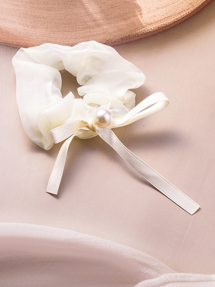 Pearl Dew Hair Scrunchies