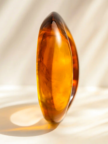 Bold Modern Amber Resin Statement Bracelet