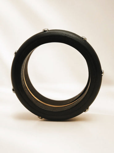 Bold Black Ivory Statement Bracelet Set