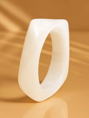 Western Statement Ivory Resin Glow Bangle Bracelet