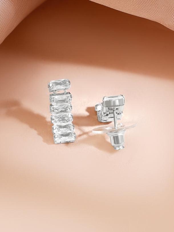 Rhodium Plated Amercan Diamon Zirconia Choker Set