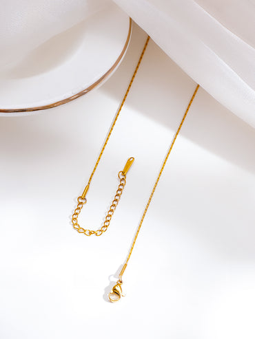 Demifine 18K Gold Plated Stainless Steel Crystal Star Pendant Necklace