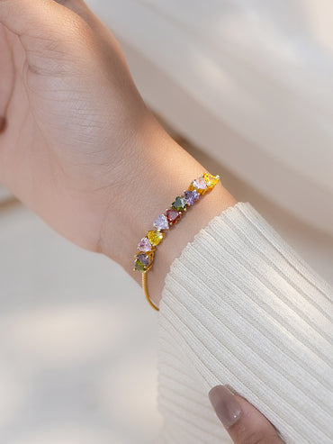 Heart Motif Multicolor Bracelet